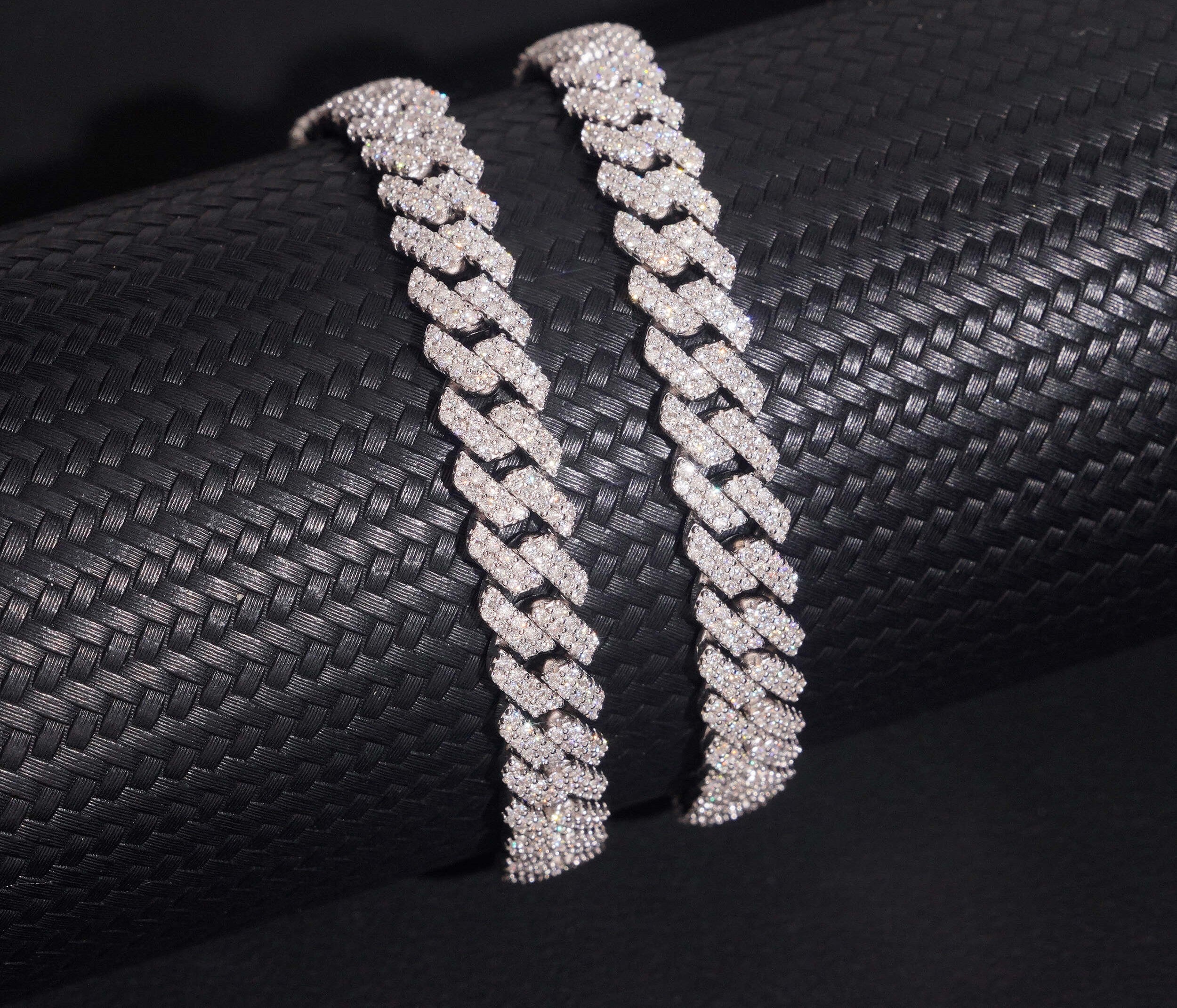 8MM CUBAN CHAIN 925 SILVER VVS1 MOISSANITE