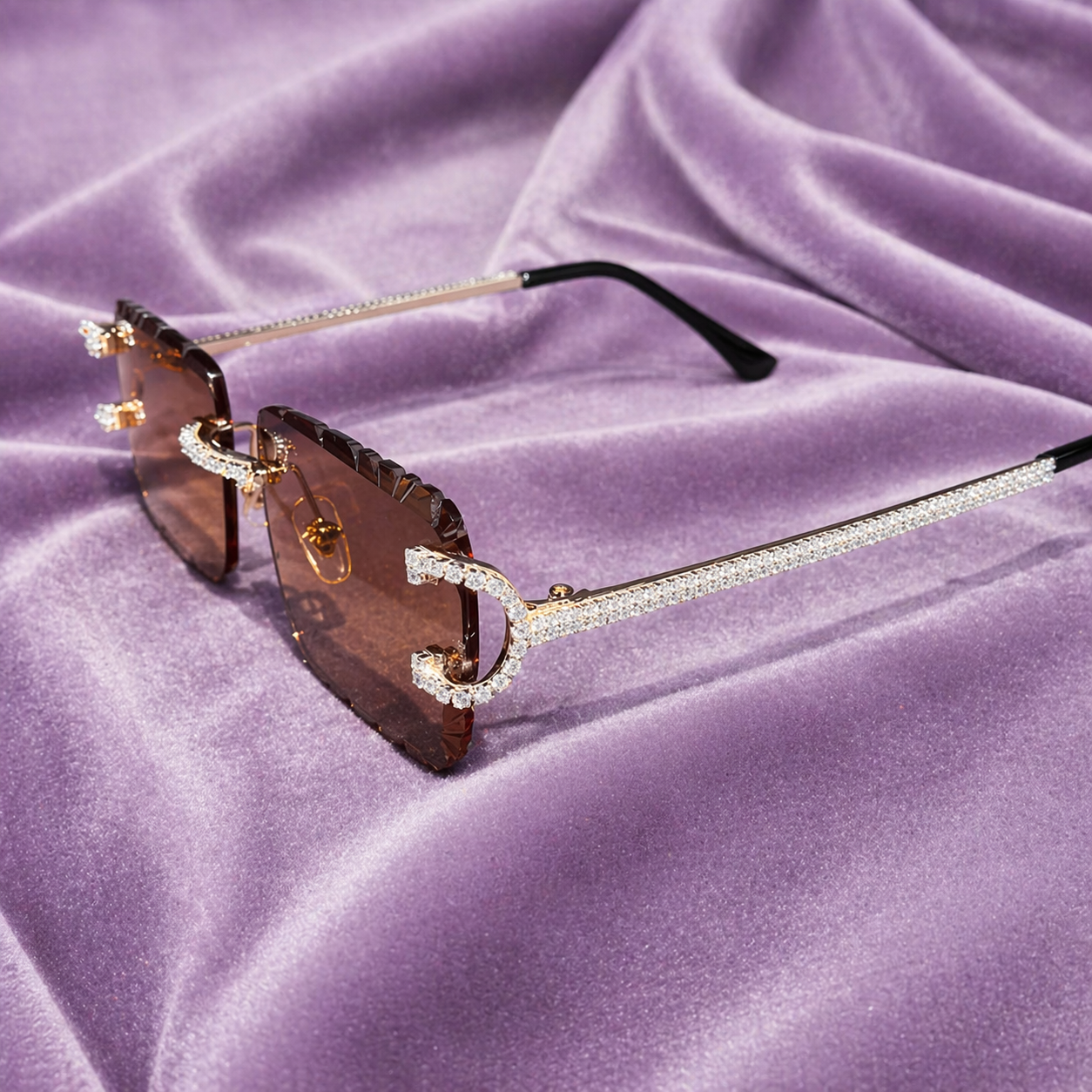 BROWN DIAMOND SIMULANT GLASSES