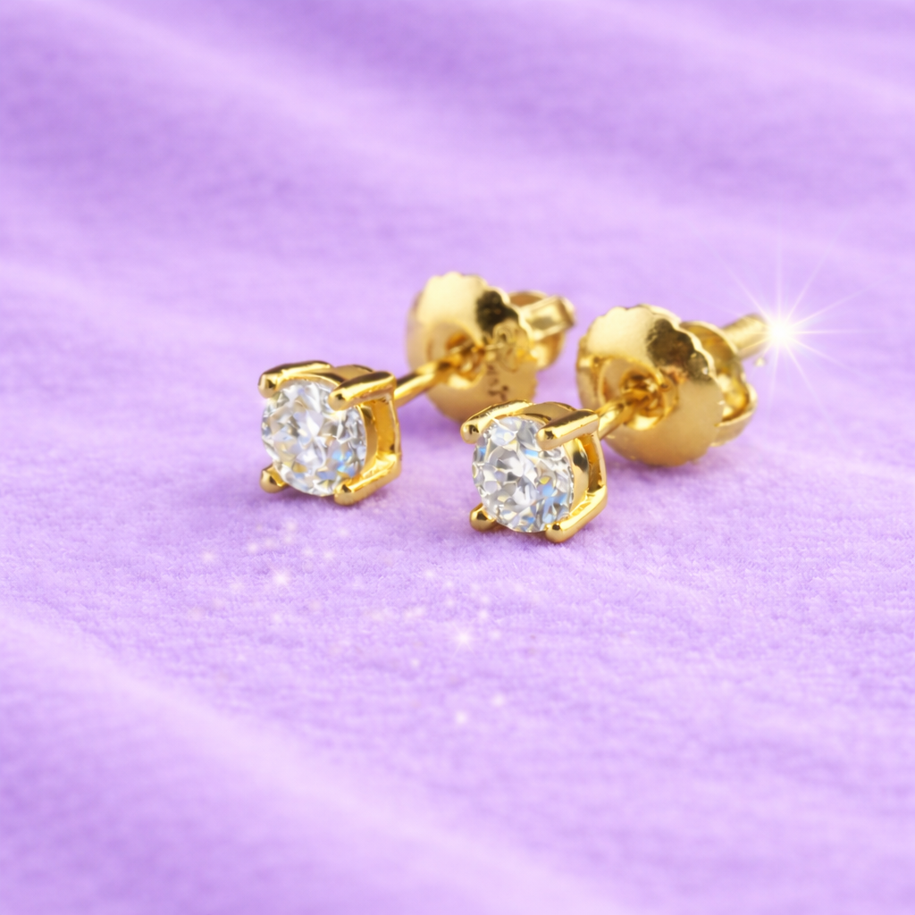 3MM MOISSANITE EARRINGS 925 SILVER