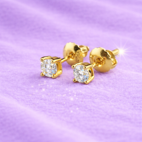 3MM MOISSANITE EARRINGS 925 SILVER
