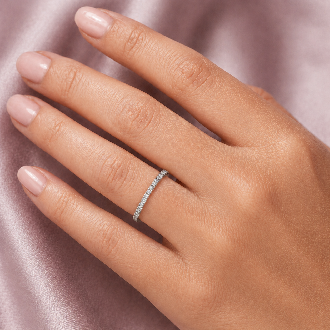 925 SILVER VVS1 ENGANGMENT RING MOISSANITE BAND 18K GOLD