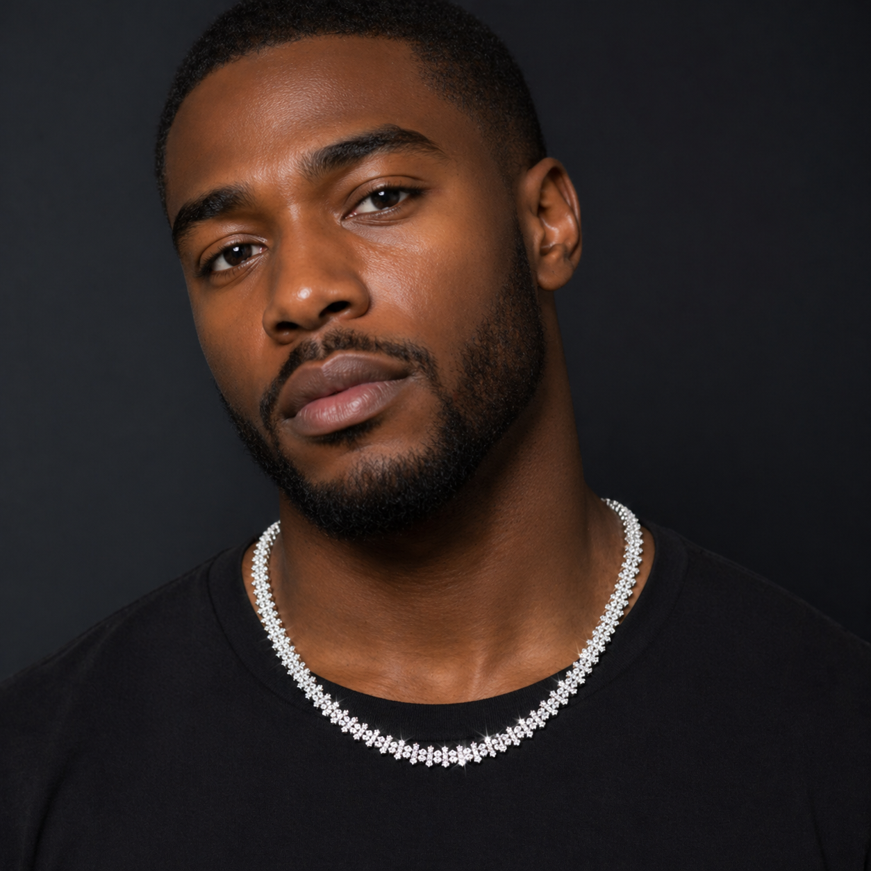 925 SILVER CROSS CHAIN VVS1 MOISSANITE