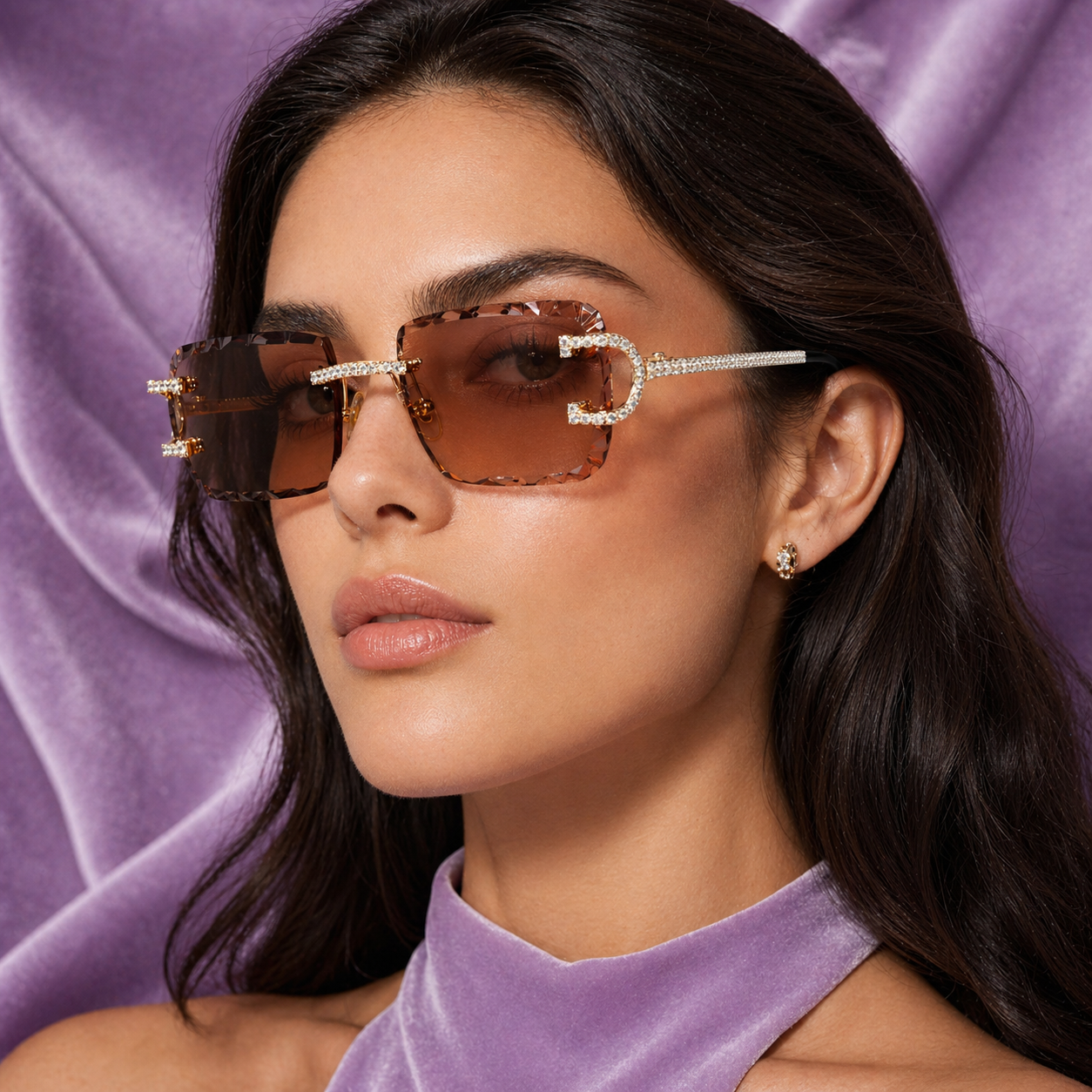BROWN DIAMOND SIMULANT GLASSES