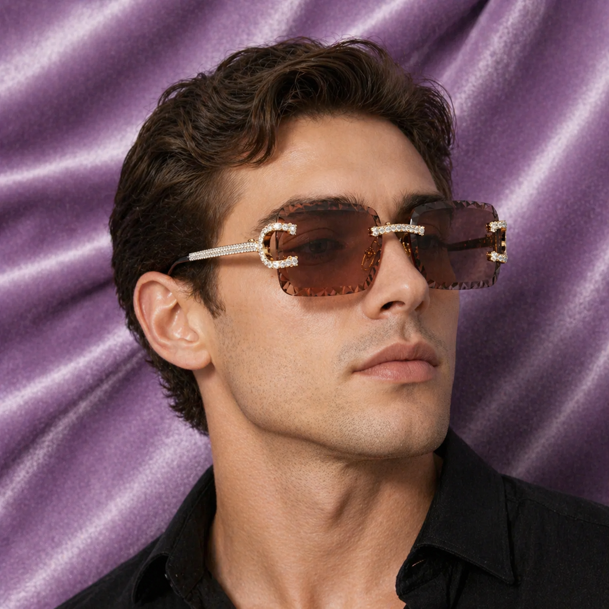 BROWN DIAMOND SIMULANT GLASSES