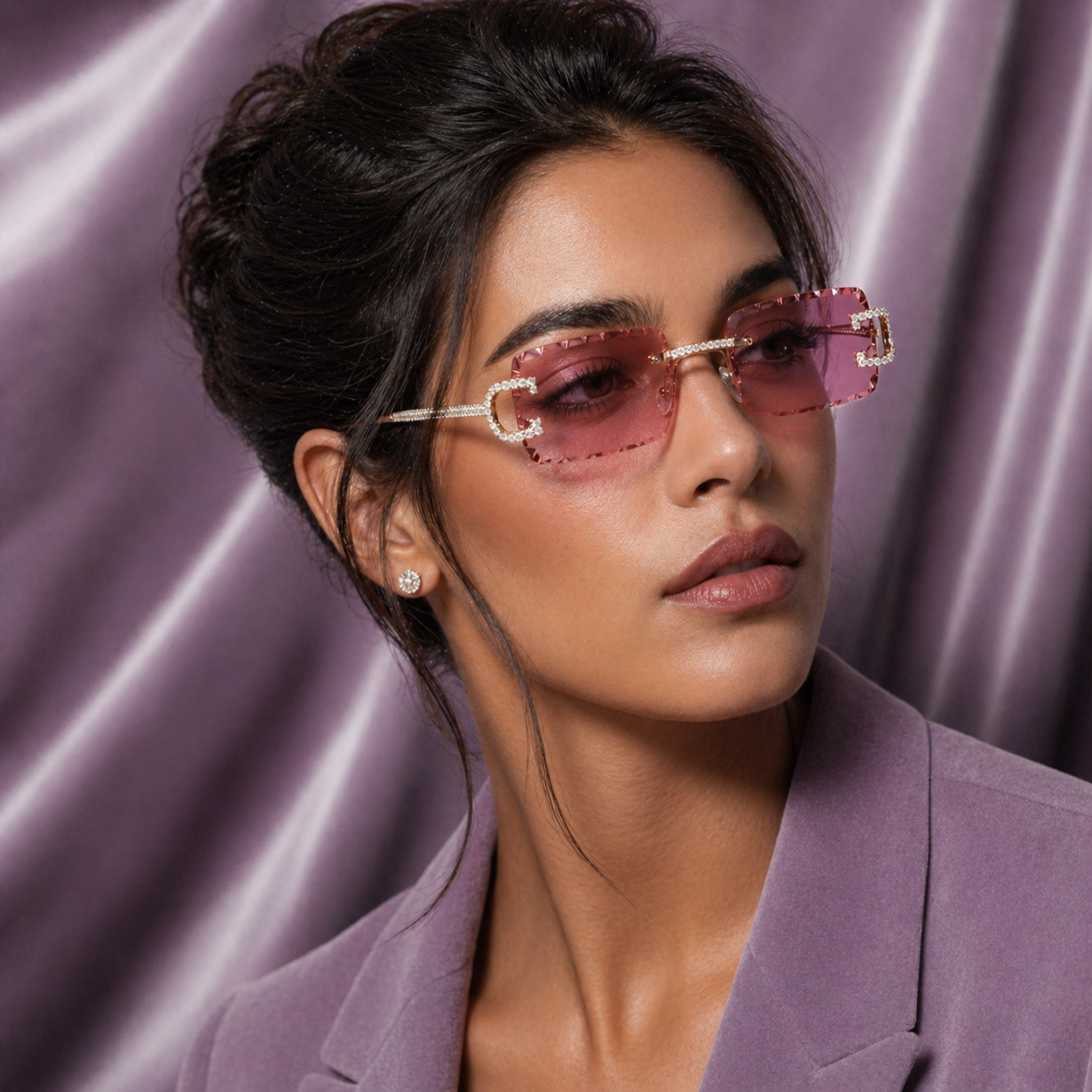 PINK DIAMOND SIMULANT GLASSES