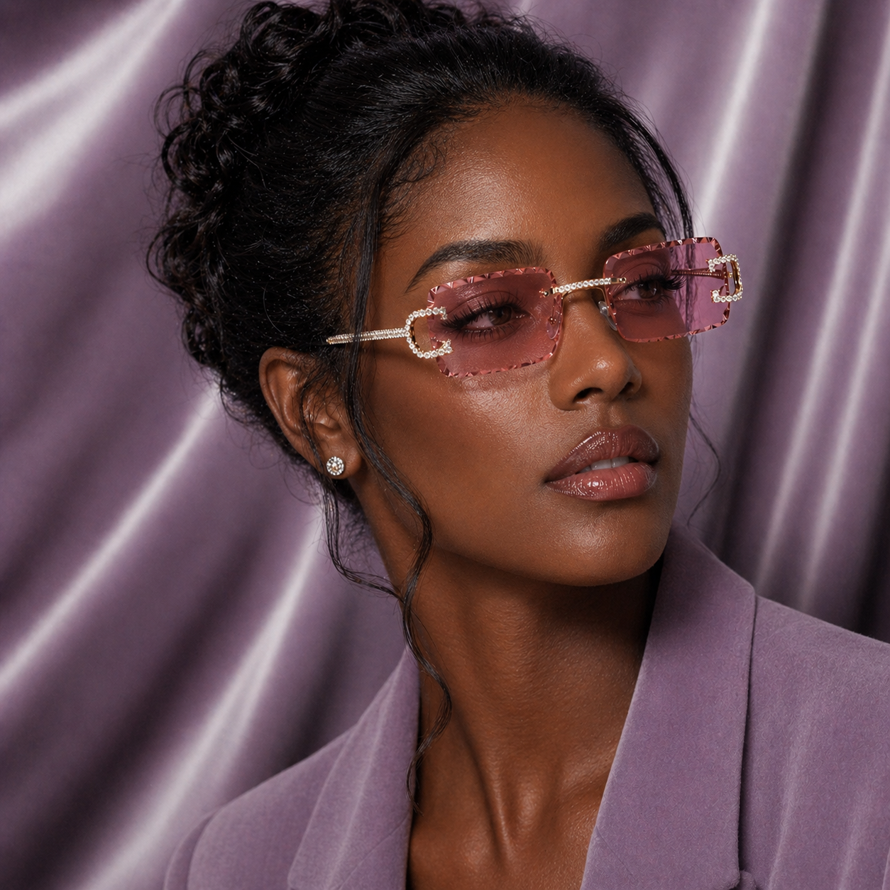 PINK DIAMOND SIMULANT GLASSES