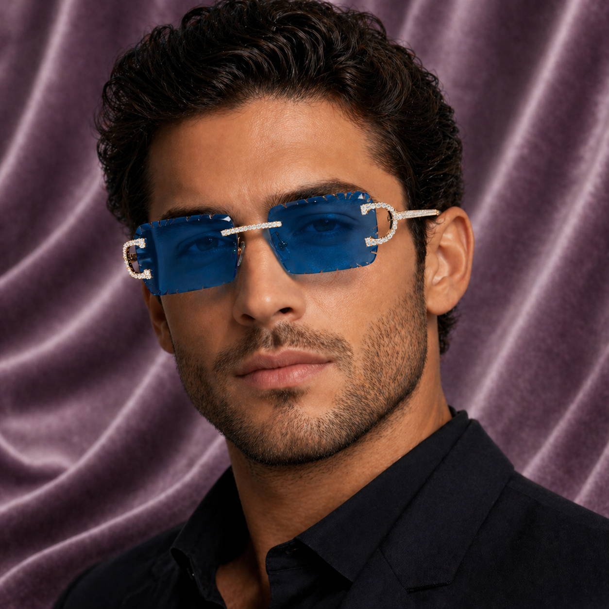 BLUE DIAMOND SIMULANT GLASSES