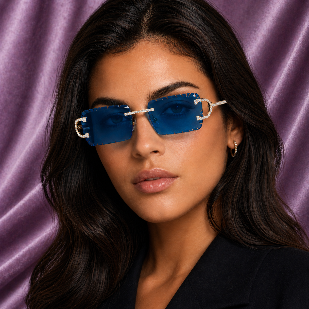 BLUE DIAMOND SIMULANT GLASSES