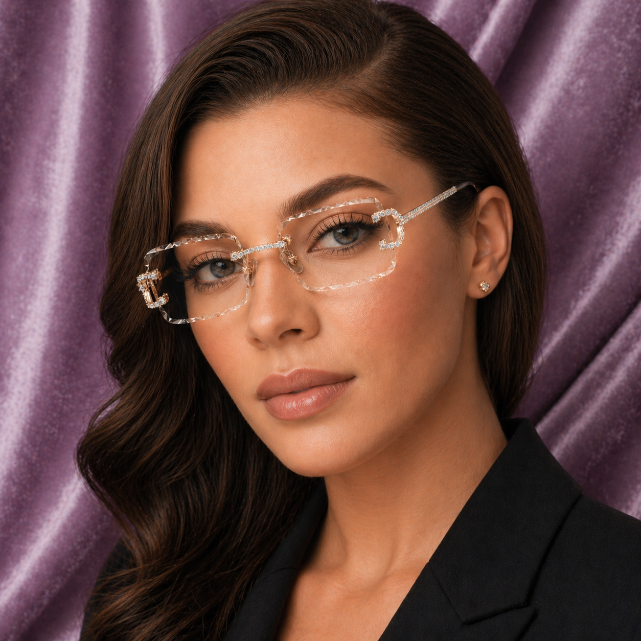 CLEAR DIAMOND SIMULANT GLASSES