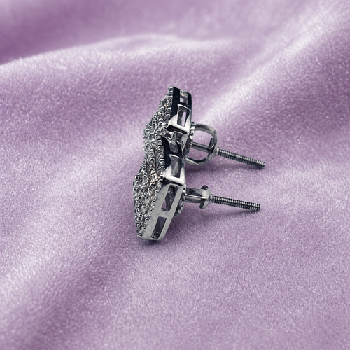 12MM MOISSANITE EARRINGS 925 SILVER