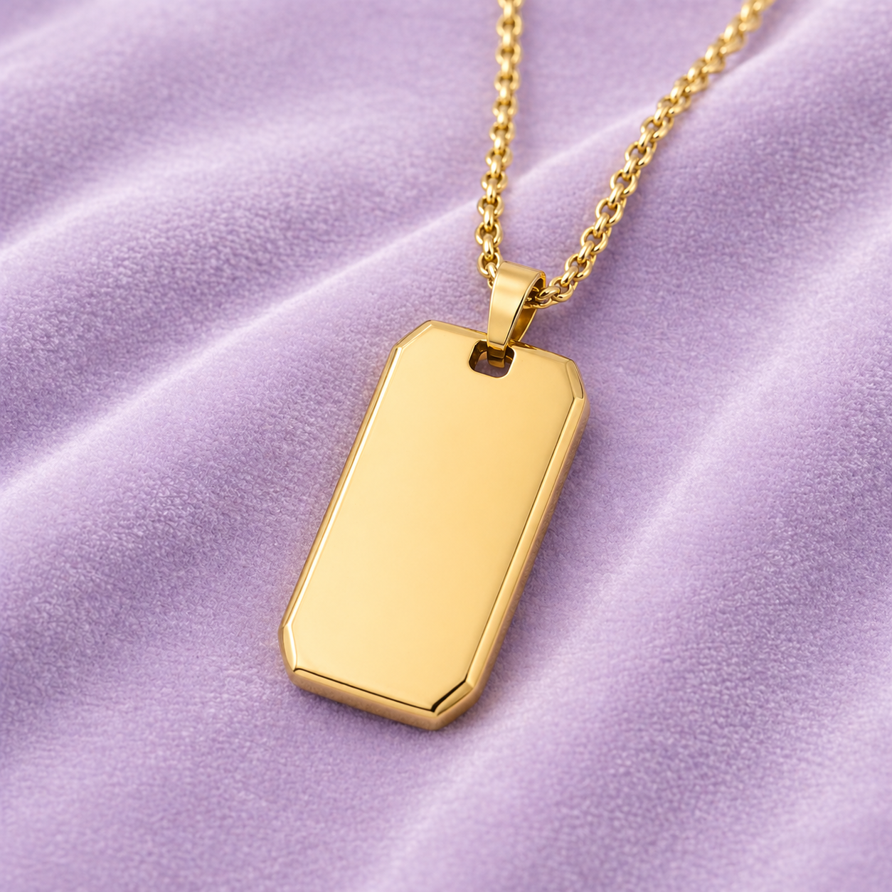DOG TAG PENDANT 18KGOLD AND SILVER
