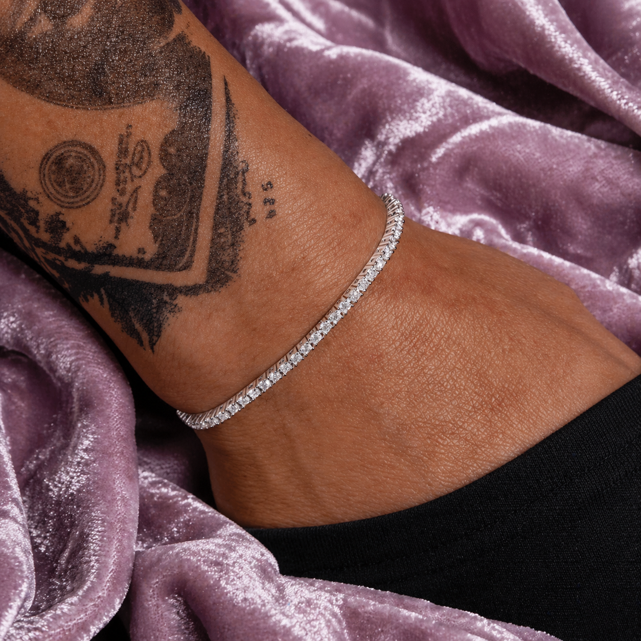 2MM VVS1 925 SILVER MOISSANITE TENNIS BRACELET