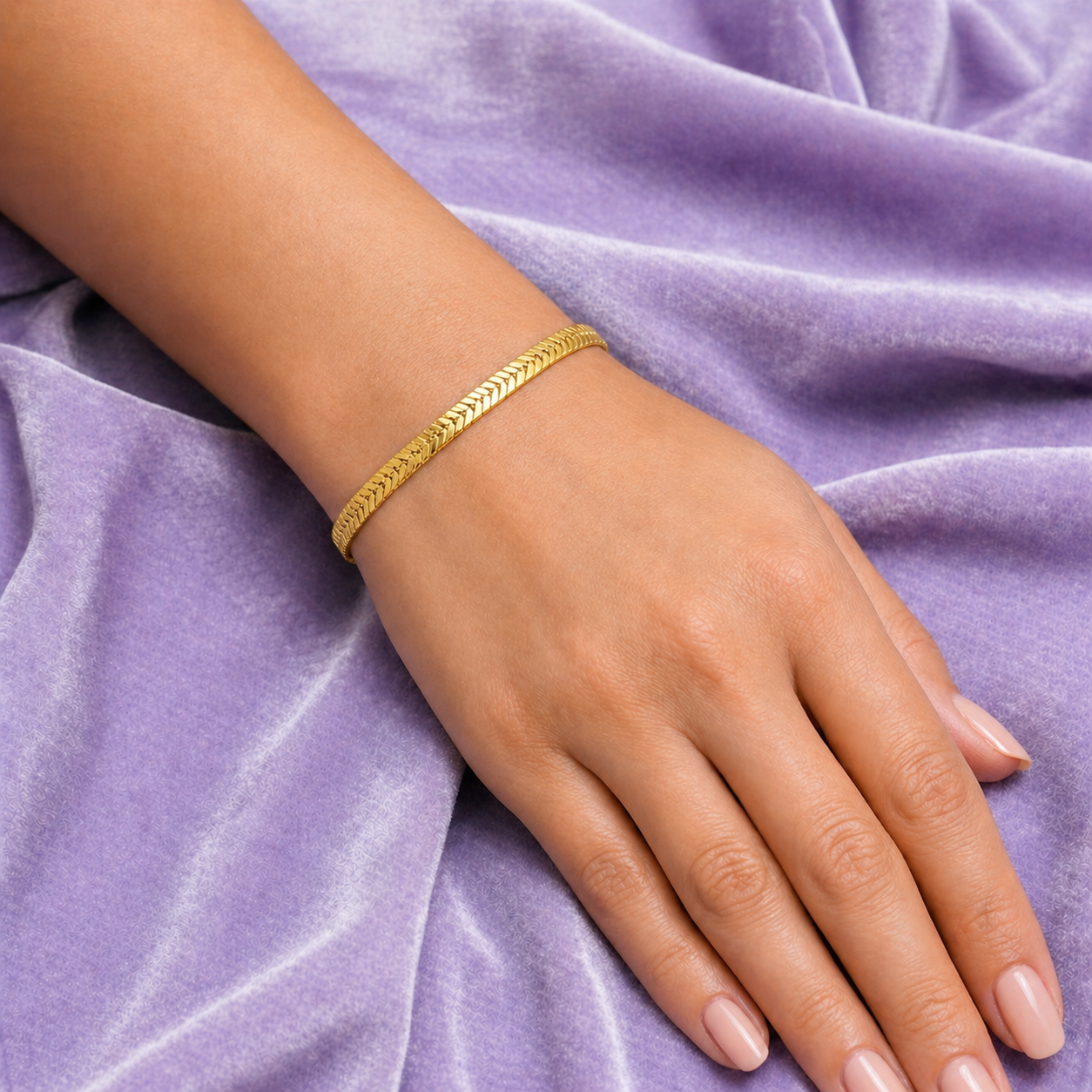 5MM RAZOR BRACELET 18K GOLD AND SILVER