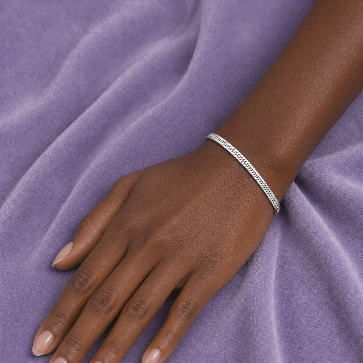 5MM RAZOR BRACELET 18K GOLD AND SILVER
