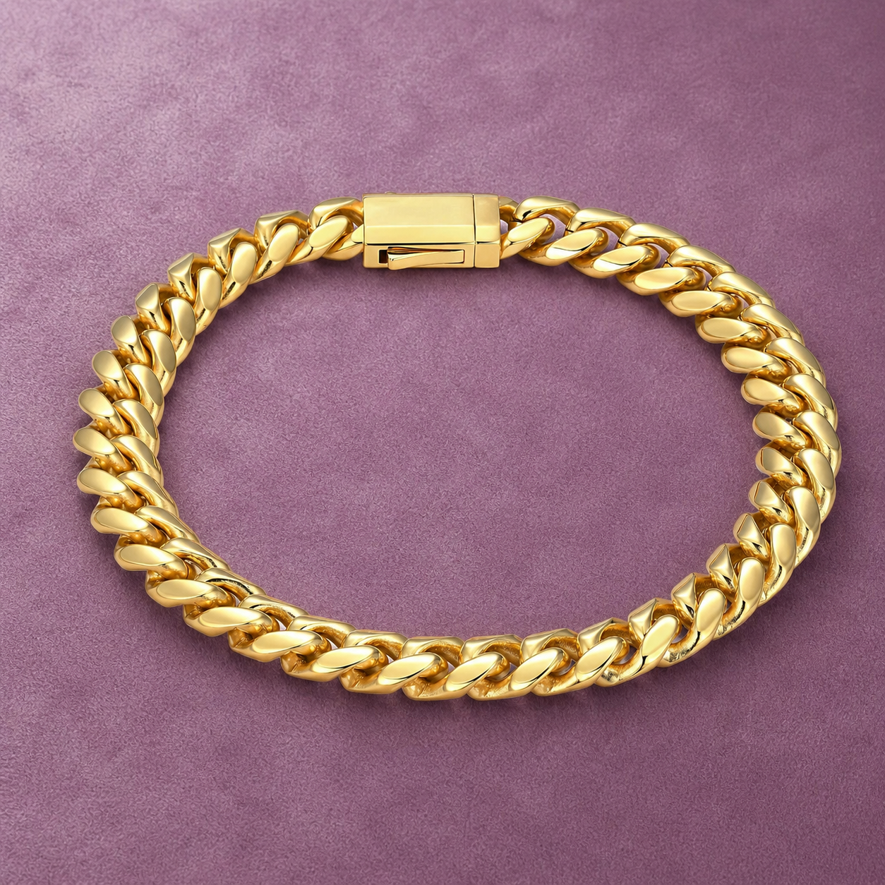 18K 6MM GOLD CUBAN LINK BRACELET
