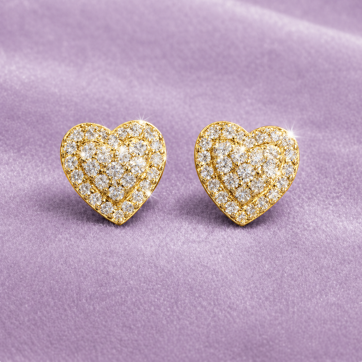 8MM 925 MOISSANITE HEART EARRINGS