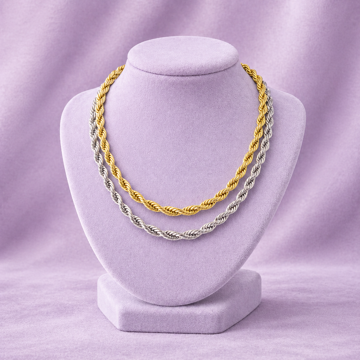 5MM 18K GOLD ROPE CHAIN ALL SIZES