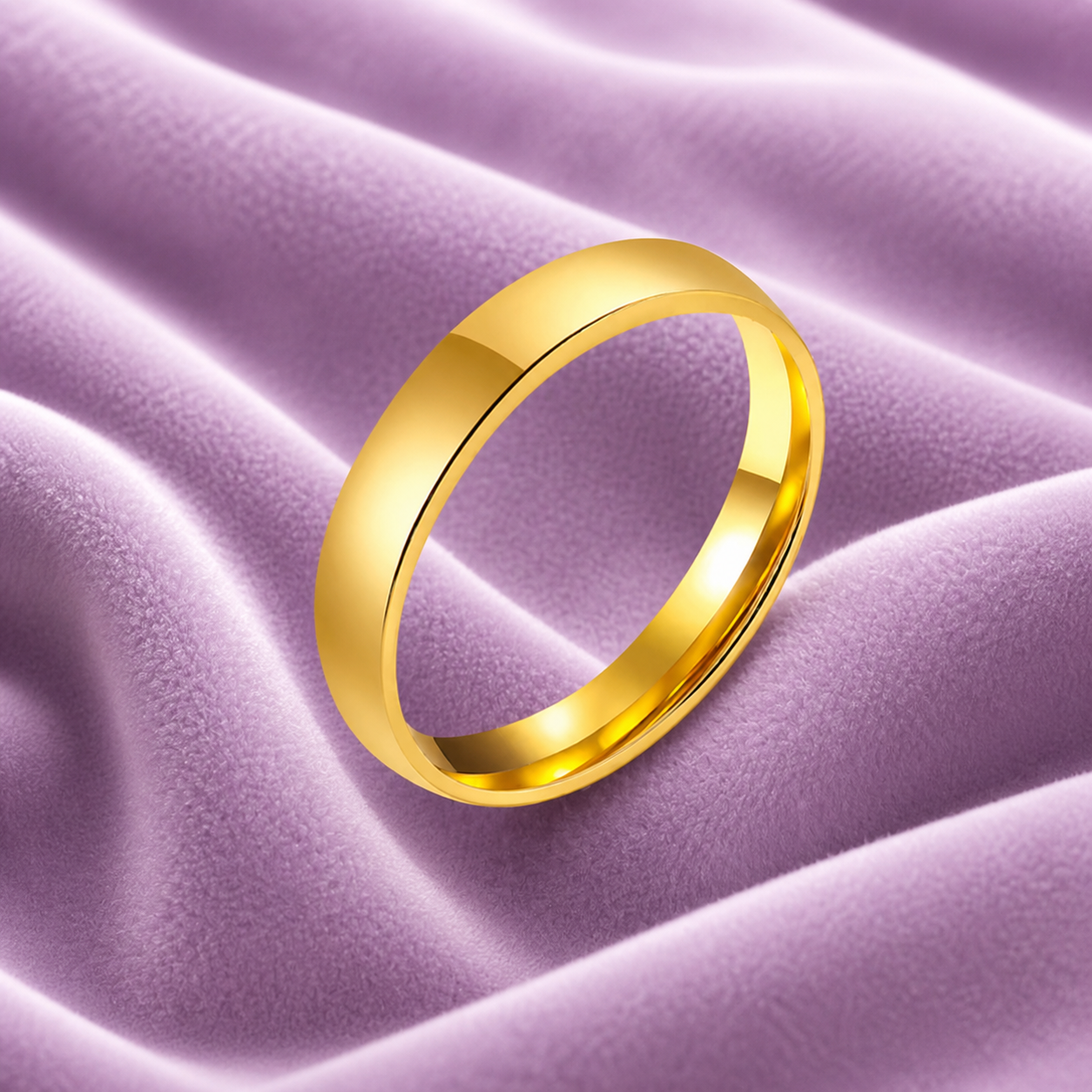 CIRCLE RING 4MM 18K GOLD