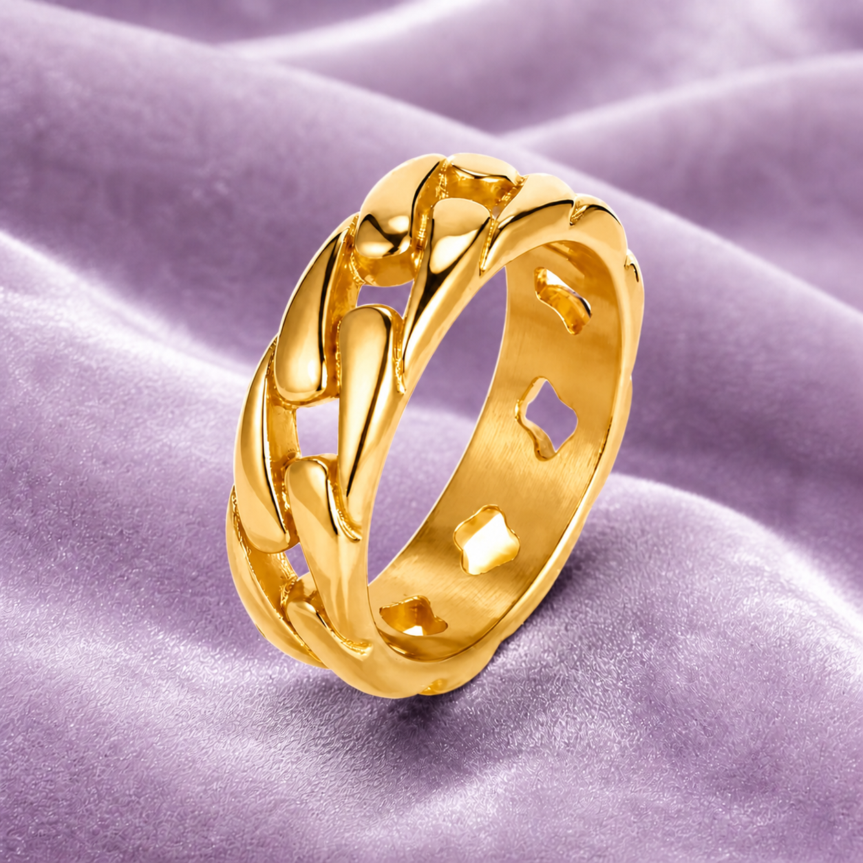 CUBAN RING 7MM 18K GOLD