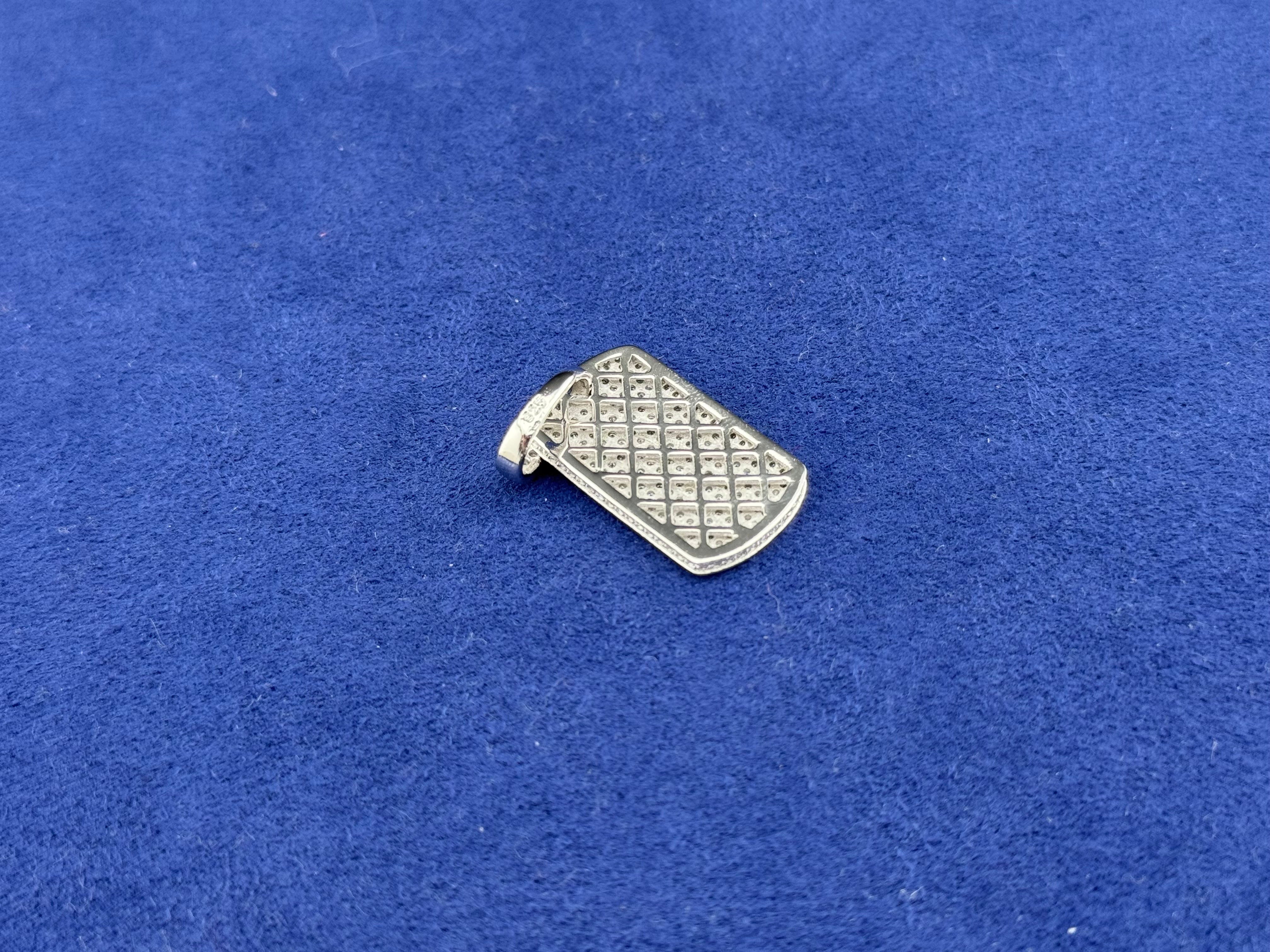 925 SILVER 18K GOLD MOISSANITE DOG TAG PENDANT VVS1
