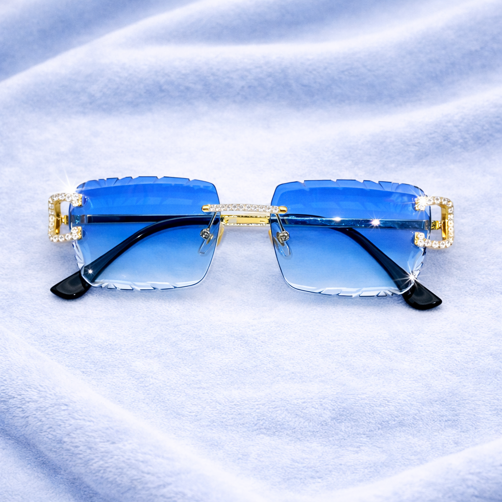 BLUE DIAMOND SIMULANT GLASSES