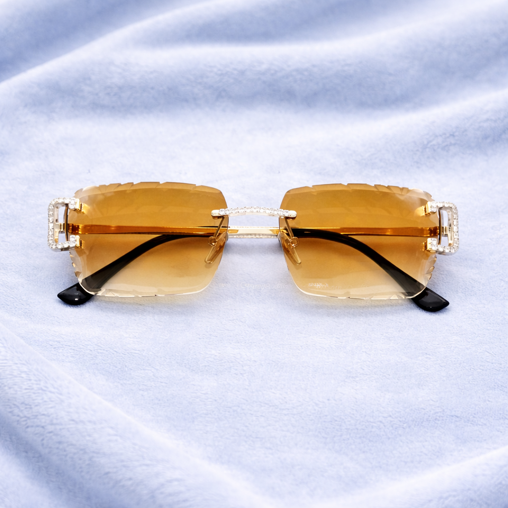 BROWN DIAMOND SIMULANT GLASSES