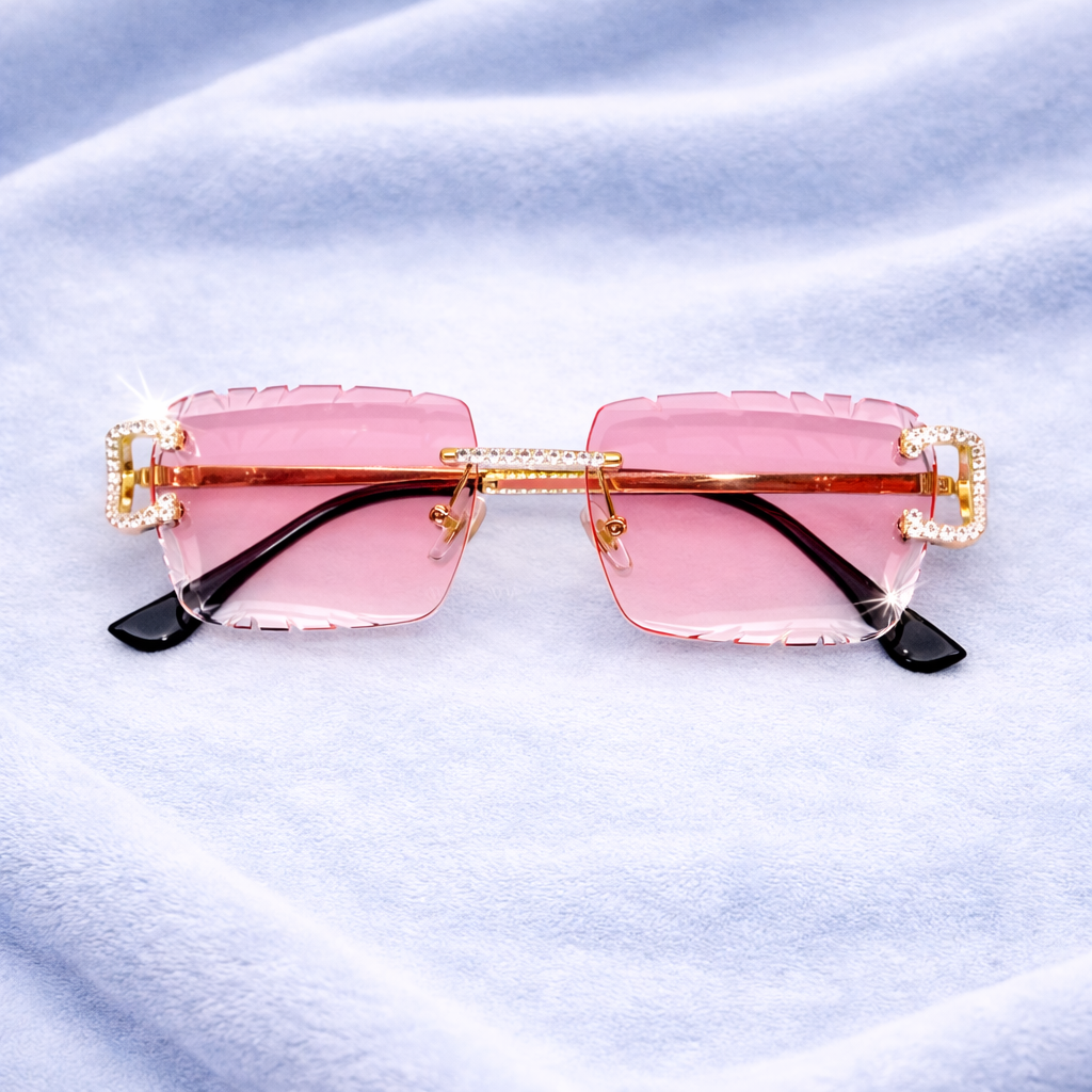 PINK DIAMOND SIMULANT GLASSES